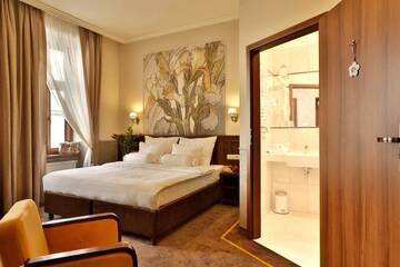 Фото номера Двухместный номер с 1 кроватью или 2 отдельными кроватями Отель Hotel Amber Design г. Краков 9
