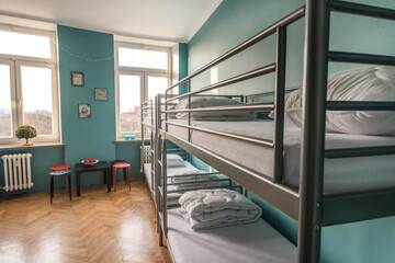 Фото номера Спальное место на двухъярусной кровати в общем шестиместном номере № 3 Хостелы Bubble Hostel г. Краков 9