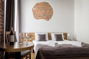 Фото номера Двухместный номер с 1 кроватью Апарт-отели Aparthotel Pergamin г. Краков 4