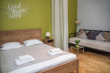 Фото номера Апартаменты с 1 спальней (для 4 взрослых) Апартаменты Red Kurka Apartments г. Краков 6
