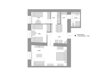 Фото номера Апартаменты с 3 спальнями и видом на улицу Апартаменты Sewa Apartments г. Краков 7