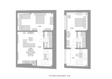 Фото номера Двухуровневые апартаменты Апартаменты Sewa Apartments г. Краков 13