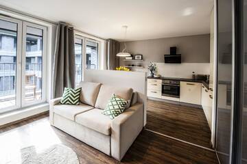 Фото номера Двухместный номер Делюкс с 1 кроватью и балконом Апартаменты Apartament Nad Wisłą г. Краков 10