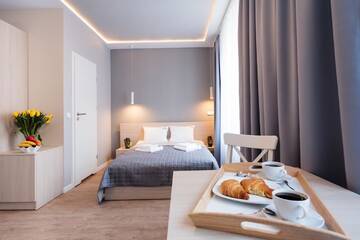 Фото номера Двухместный номер с 1 кроватью Апарт-отели Apartamenty Platinia г. Краков 16