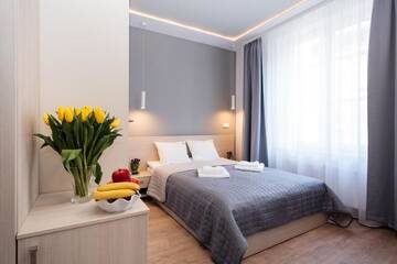 Фото номера Двухместный номер с 1 кроватью Апарт-отели Apartamenty Platinia г. Краков 29
