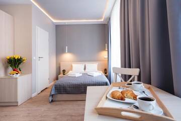 Фото номера Двухместный номер с 1 кроватью Апарт-отели Apartamenty Platinia г. Краков 30