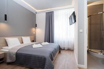 Фото номера Двухместный номер с 1 кроватью Апарт-отели Apartamenty Platinia г. Краков 31