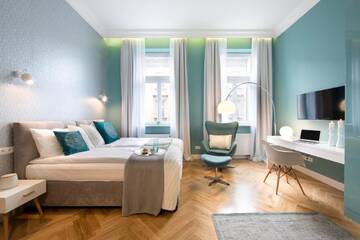 Фото номера Номер-студио с кроватью размера &quot;king-size&quot; Апартаменты Apartamenty Pod Orłem г. Краков 20