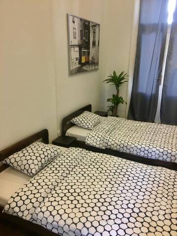 Фото номера Просторный двухместный номер с 2 отдельными кроватями Хостелы Bison Hostel г. Краков 3