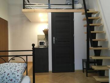 Фото номера Номер-студио Делюкс с кроватью размера &quot;king-size&quot; Апартаменты City Space Apartments г. Краков 11