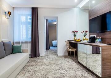 Фото номера Семейный двухместный номер с 1 кроватью Апарт-отели Aparthotel Rakowicka Residence г. Краков 3