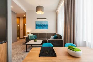 Фото номера Апартаменты бизнес-класса с 1 спальней Апарт-отели K4 APARTHOTEL KRAKÓW г. Краков 9