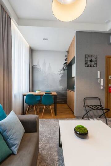 Фото номера Апартаменты бизнес-класса с 1 спальней Апарт-отели K4 APARTHOTEL KRAKÓW г. Краков 17