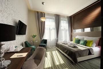 Фото номера Стандартный двухместный номер с 1 кроватью Отель Plaza Boutique Hotel г. Краков 8