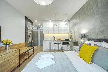 Фото номера Номер «Желтый» Апарт-отели RAJSKA 3 by PI Apartments г. Краков 9
