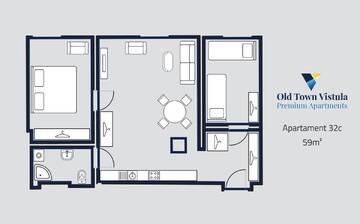 Фото номера Апартаменты с 2 спальнями Апарт-отели Old Town Vistula Premium Apartments г. Краков 6