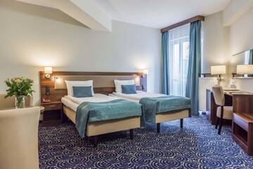 Фото номера Двухместный номер с 2 отдельными кроватями Отель Hotel Justyna г. Краков 9